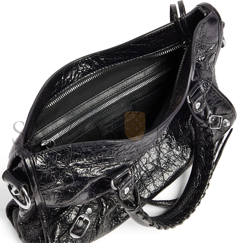 BALENCIAGA LE CITY SMALL BAG IN BLACK 8114422AA9S1000 (29.9*19.1*9.9cm)